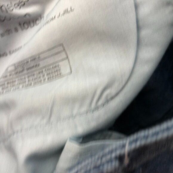 J. Jill Women Jeans Size 14 Authentic Fit Slim Ankle Straight Blue Denim Floral - Picture 9 of 15